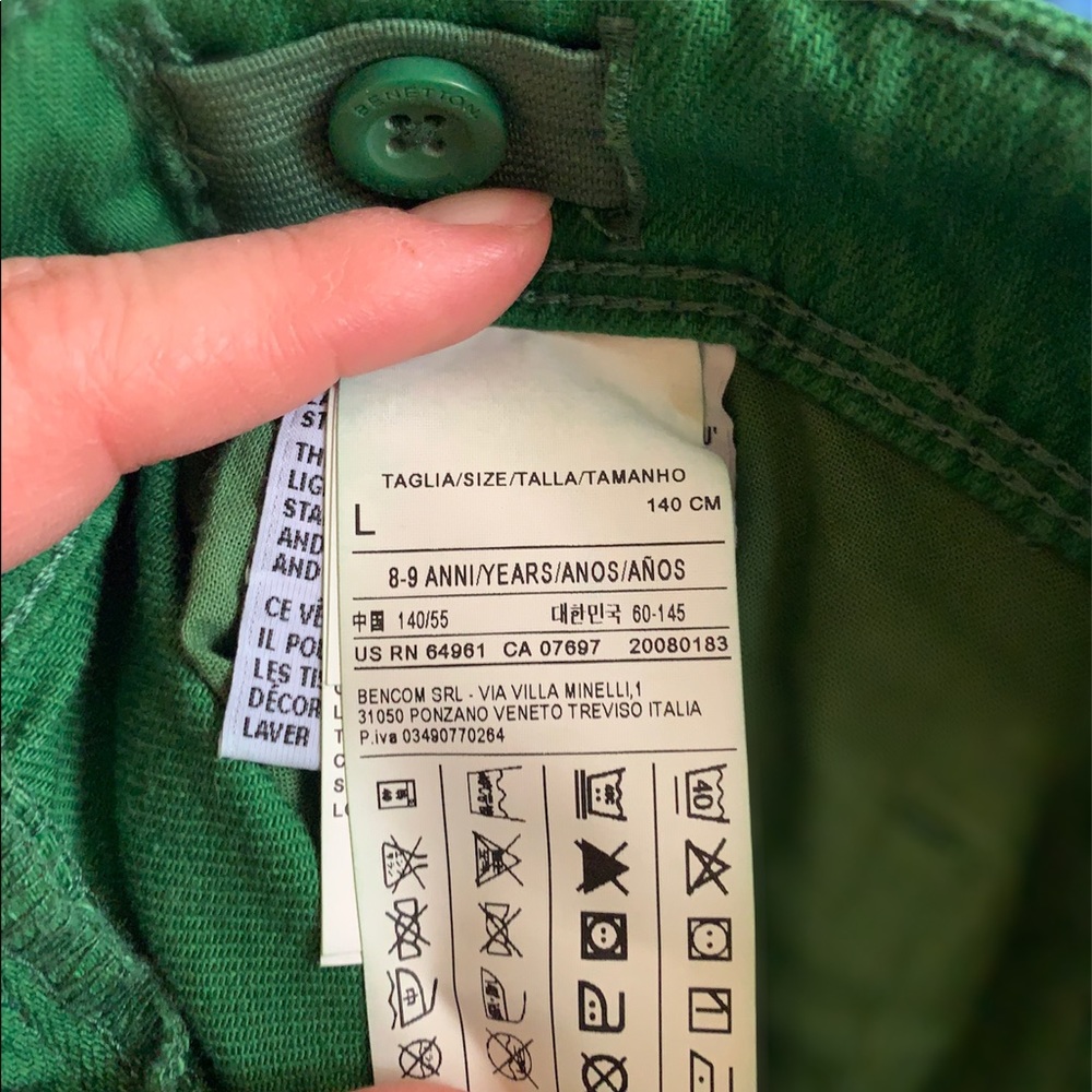 Benetton Green Pants - Picture 2 of 4
